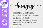 Hangry Definition SVG - Funny Definition SVG